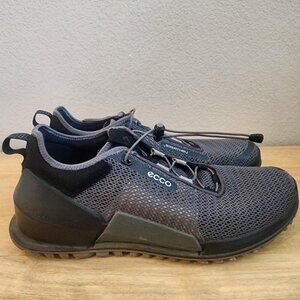Ecco Biom Breathru Shoes Mens Size 9.5 Gray Black Trail Athletic Natural Motion
